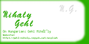 mihaly gehl business card